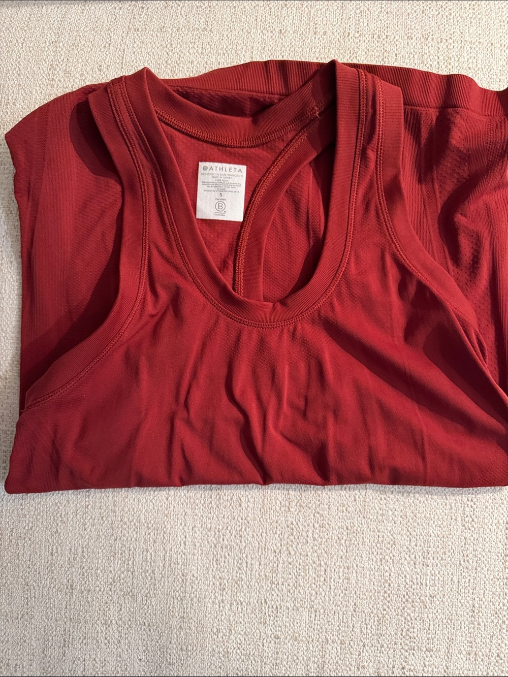 Athleta Crimson Racerback Athletic Tank